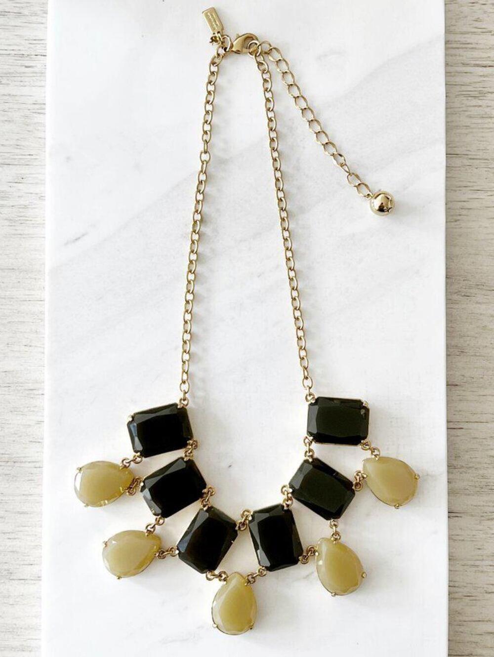 Kate Spade Green Stone Statement Necklace